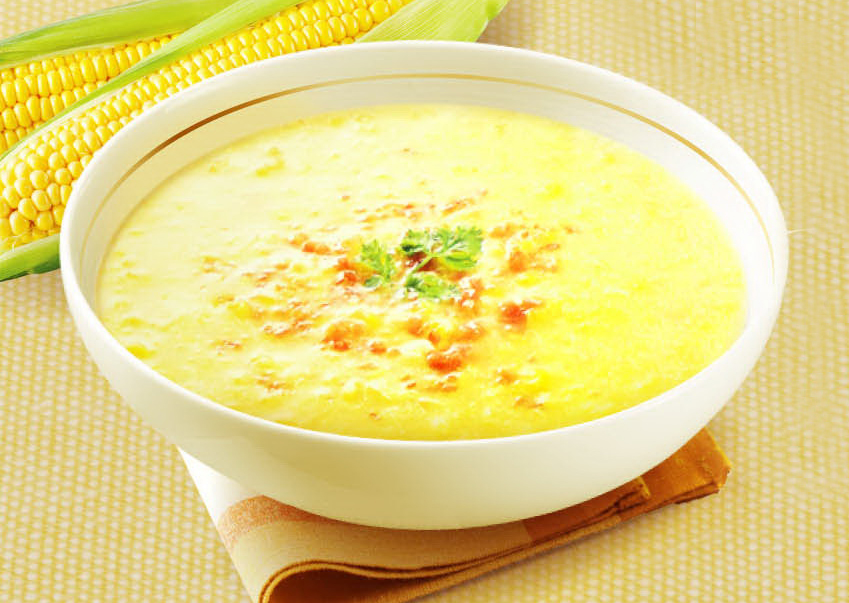 Creamy Corn Soup-Sliding Egg Corn Soup